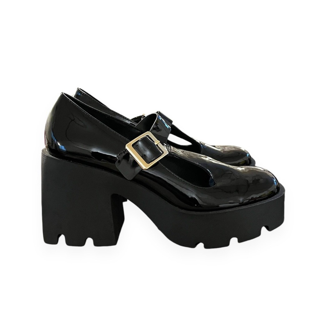 Steve Madden Paloma Black Platform Mary Jane Women’s size 8.5 Coquette Academia - Picture 4 of 6